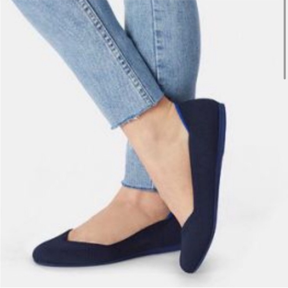 New Rothy’s The Flat Ballet Flats Round Toe Black Size 8 - Picture 15 of 15